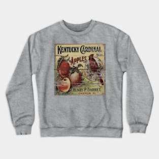 dark academia orchard retro advertisement red cardinal Crewneck Sweatshirt